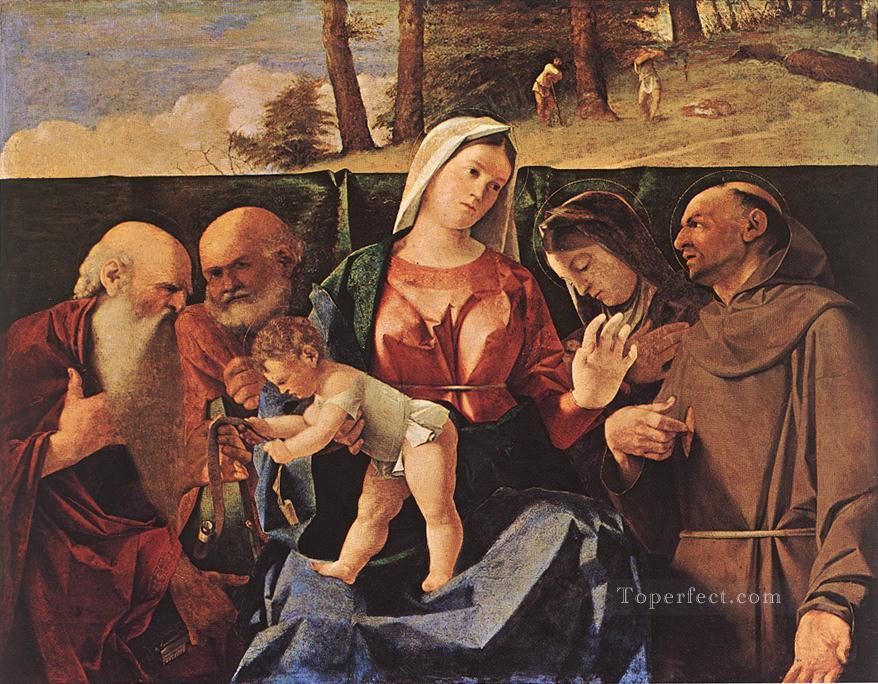 Madonna and Child with Saints Renaissance Lorenzo Lotto Oil Paintings